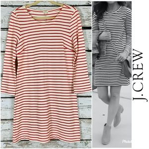 J. Crew Striped Ponte Shift Knit Dress